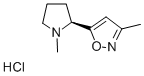 3-甲基-5-[(2S)-1-甲基-2-吡咯烷基]异恶唑盐酸盐 结构式