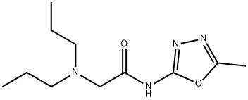 Acetamide, 2-(dipropylamino)-N-(5-methyl-1,3,4-oxadiazol-2-yl)- 结构式