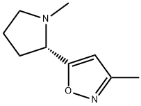 Isoxazole, 3-methyl-5-[(2S)-1-methyl-2-pyrrolidinyl]- (9CI) 结构式