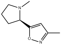 Isoxazole, 3-methyl-5-[(2R)-1-methyl-2-pyrrolidinyl]- (9CI) 结构式