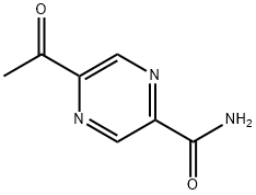 5-2-乙酰基吡嗪-2-甲酰胺 结构式