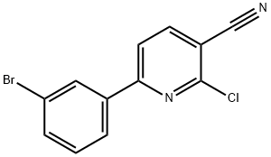 6-(3-Bromophenyl)-2-chloronicotinonitrile 结构式