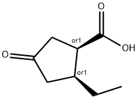 Cyclopentanecarboxylic acid, 2-ethyl-4-oxo-, cis- (9CI) 结构式