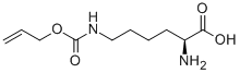 (S)-6-烯丙氧基羰基氨基-2-氨基己酸盐酸盐 结构式