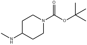 1-叔丁氧羰基-4-甲氨基哌啶 结构式