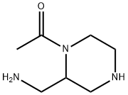 2-Piperazinemethanamine, 1-acetyl- (9CI) 结构式