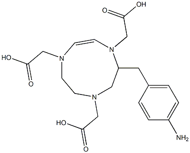 1H-1,4,7-Triazonine-1,4,7-triacetic acid, 2-[(4-aMinophenyl)Methyl]hexahydro- 结构式