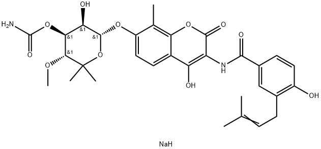 新生霉素钠 结构式