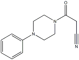 3-氧代-3-(4-苯基-哌嗪-1-基)-丙腈 结构式