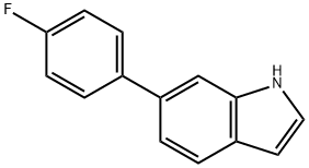 6-(4-氟苯基)-1H-吲哚 结构式