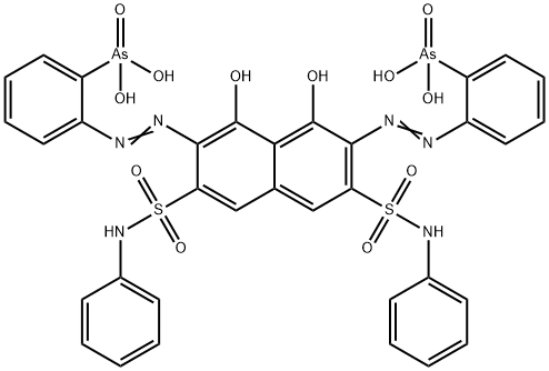 [[1,8-二羟基-3,6-双[(苯基氨基)硫酰基]-2,7-萘二基]双(偶氮-2,1-亚苯基)]双胂酸 结构式