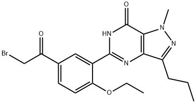 1,4-Dihydro-5-[5-broMoacetyl)-2-ethoxyphenyl]-1-Methyl-3-propyl-7H-pyrazolo[4,3-d]pyriMidin-7-one 结构式