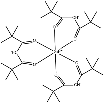 三(2,2,6,6-四甲基-3,5-庚二酮酸)钆 结构式