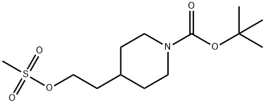 4-(2-((甲磺酰基)氧基)乙基)哌啶-1-羧酸叔丁酯 结构式