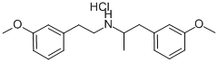 3,3'-DIMETHOXY-ALPHA-METHYLDIPHENETHYLAMINE HYDROCHLORIDE 结构式