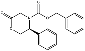 (5S)-3,4,5,6-TETRAHYDRO-5-PHENYL-N-(BENZYLOXYCARBONYL)-4(H)-1,4-OXAZIN-2-ONE 结构式