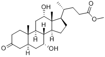 3-酮基-7ALPHA,12ALPHA-二羟基-5ALPHA-胆酸甲酯 结构式