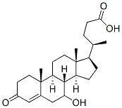 3-氧代-7-羟基胆-4-烯酸 结构式