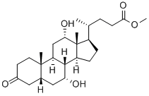 methyl 7alpha,12alpha-dihydroxy-3-oxo-5beta-cholan-24-oate 结构式