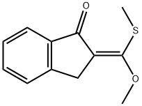 (Z)-2,3-二氢-2-[甲氧基(甲巯基)亚甲基]-1-茚酮 结构式