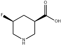 3-Piperidinecarboxylicacid,5-fluoro-,cis-(9CI) 结构式