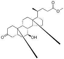 3-Oxo-7α-hydroxy-5β-cholan-24-oic acid methyl ester 结构式