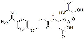 ((4-(4-amidinophenoxy)butanoyl)aspartyl)valine 结构式