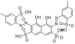 4,5-二羟基-3,6-双[(4-甲基-2-磺基苯基)偶氮]-2,7-萘磺酸 结构式