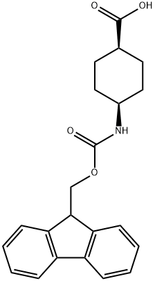 反式-4-(N-芴甲氧羰基氨基)环己烷甲酸 结构式