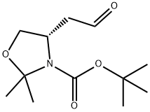 (S)-2,2-二甲基-4-(2-氧乙基)噁唑烷-3-羧酸叔丁酯 结构式