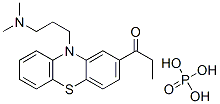 1-[10-[3-(二甲基氨基)丙基]-10H-吩噻嗪-2-基]丙-1-酮磷酸盐 结构式