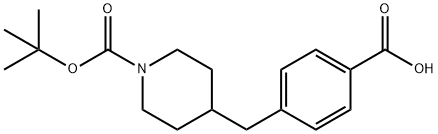 4-[(1-BOC-4-哌啶基)甲基]苯甲酸 结构式