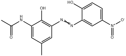 N-[2-hydroxy-3-[(2-hydroxy-5-nitrophenyl)azo]-5-methylphenyl]acetamide 结构式