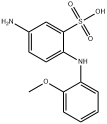 5-amino-2-[(2-methoxyphenyl)amino]benzenesulphonic acid  结构式