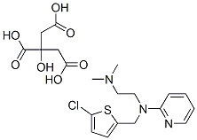 N-[(5-CHLORO-2-THIENYL)METHYL]-N',N'-DIMETHYL-N-2-PYRIDYLETHYLENEDIAMINE 2-HYDROXY-1,2,3-PROPANETRICARBOXYLATE 结构式