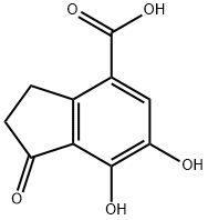 6,7-二羟基-1-氧代-2,3-二氢-1H-茚-4-羧酸 结构式