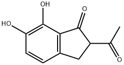 1H-Inden-1-one, 2-acetyl-2,3-dihydro-6,7-dihydroxy- (9CI) 结构式