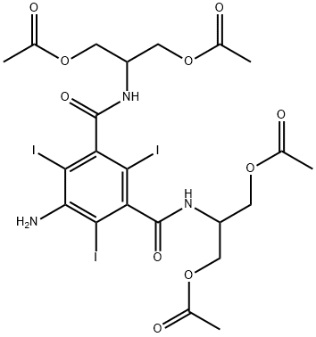 5-AMINO-N,N''-BIS[2-ACETOXY-1-(ACETOXYMETHYL)ETHYL]-2,4,6-TRIIODOISOPHTHALAMIDE 结构式