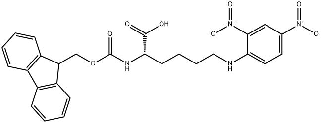 N-芴甲氧羰基-N'-2,4-二硝基苯基-L-赖氨酸 结构式