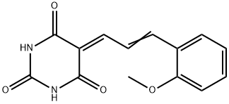 2,4,6(1H,3H,5H)-Pyrimidinetrione, 5-[3-(2-methoxyphenyl)-2-propenylidene]- 结构式