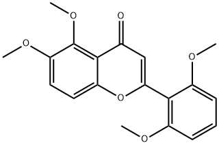 4H-1-Benzopyran-4-one, 2-(2,6-dimethoxyphenyl)-5,6-dimethoxy- 结构式