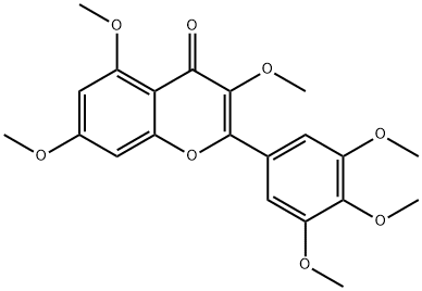 2-(3,4,5-Trimethoxyphenyl)-3,5,7-trimethoxy-4H-1-benzopyran-4-one 结构式