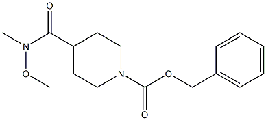 1-CBZ-N-甲氧基-N-甲基-4-哌啶甲酰胺 结构式