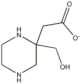 2-Piperazinemethanol,acetate(ester)(9CI) 结构式