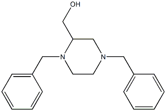 2-Piperazinemethanol, 1,4-bis(phenylmethyl)-, (-)- 结构式