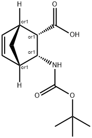 6-[(三级丁氧基-氧代甲基)氨基]-5-二环[2.2.1]庚-2-烯羧酸 结构式