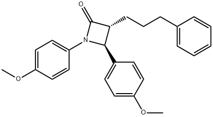 1,4-bis(4-methoxyphenyl)-3-(3-phenylpropyl)-2-azetidinone 结构式