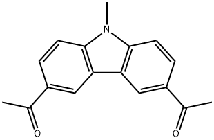 9-甲基-3,6-二乙酰基咔唑 结构式