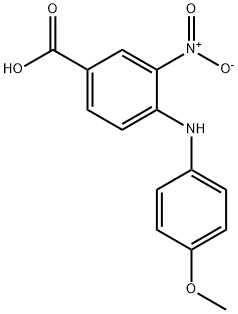4-(4-甲氧基苯胺)-3-硝基苯甲酸 结构式