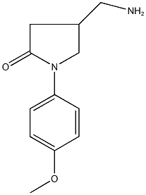 4-aminomethyl-1-(4-methoxyphenyl)-2-pyrrolidinone 结构式